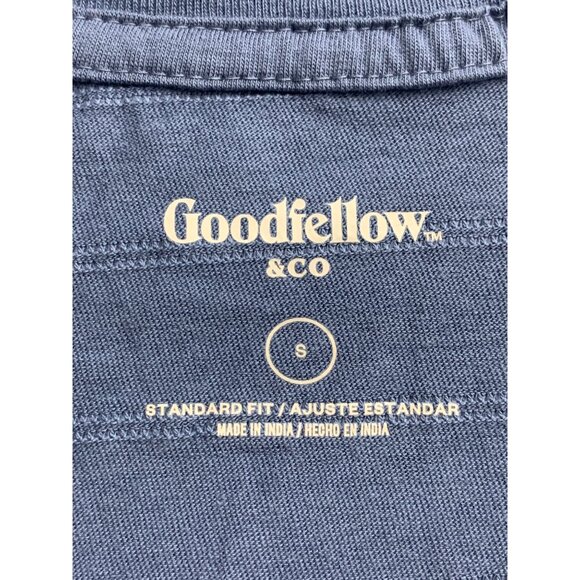 Goodfellow & Co Mens Casual Blue Crew Neck Short Sleeves T-Shirt Size Small - Picture 8 of 11